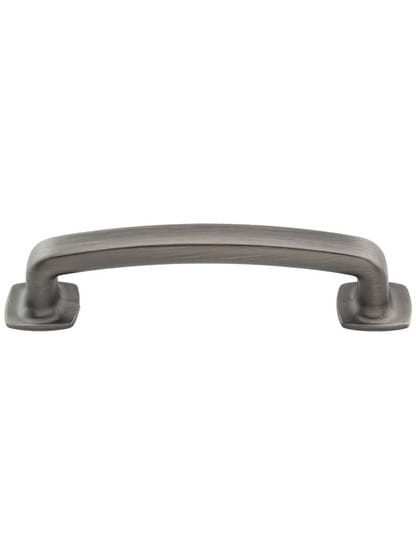 Belcastel Flat-Bottom Cabinet Pull - 3 3/4 inch Center-to-Center in Brushed Pewter.